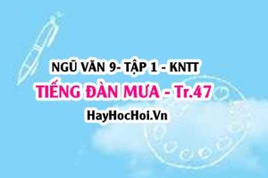 Soạn bài Tiếng Đàn Mưa trang 47 lớp 9 tập 1 Kết nối tri thức